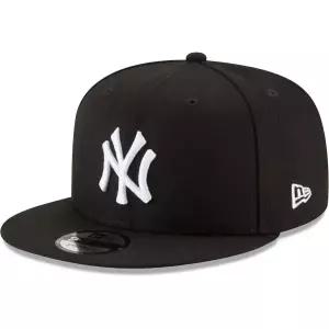 뉴에라 모자 성인용 남녀공용 MLB 9Fifty 검정 흰색 기본 로고 조절 가능 스냅백