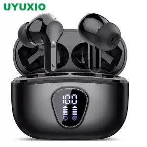 무선 이어버드 BT5.3 헤드폰 ENC 소음 차단 마이크가 포함된 HiFi 스테레오 48H LED 디스플레이 IP7 방수