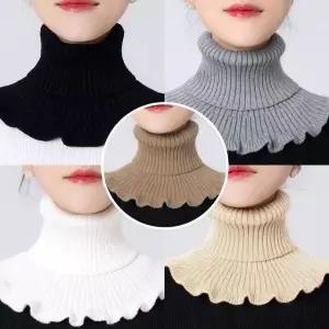 프릴니트목폴라 페이크목티 프릴 레이어드 넥워머 겨울워머 방한용품 프릴목티 (WB71D55)