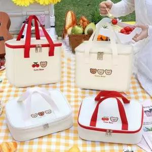 귀여운 소풍 런치 도시락 보온 보냉 가방 은박 도시락 아이스박스