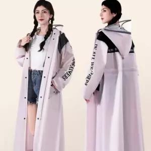 여성 예쁜 오버핏 롱 레인코트 코트형 전신 패션 우비 비옷
