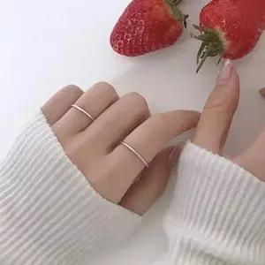 블링썸 / 골드 레이어드 실반지