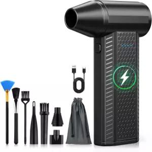 압축 공기 더스터 키트 송풍기-PC 전기-1300RPM 캔-키보드 클린카 미니 스노우 블로어-자동차 건조기