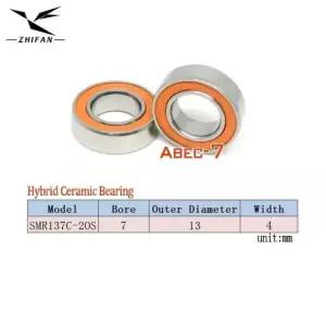 5pcs SMR137 2RS 7x13x4 하이브리드 세라믹 베어링 SMR137C 2OS 7 13 4 스테인레스 볼 MR137 DDU 릴