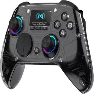 AOC PC 컨트롤러 - PC/스위치/스위치 2/iOS/안드로이드 홀 효과 조이스틱 및 트리거 RGB 조명 조절 가능한