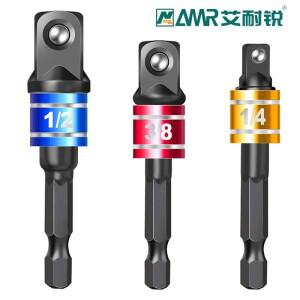 1개/3개 충격 등급 소켓 어댑터 연장 세트는 전동 드릴을 고속 너트 드라이버로 전환합니다. 1/4인치 육각