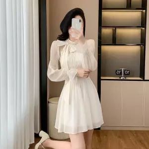 원피스 치마 여자 쉬폰 긴팔 OP1