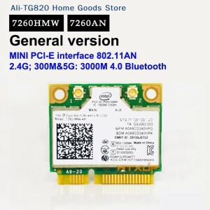 [TG820]1Pcs 미니 PCI-E 듀얼 밴드 2.4G/5Ghz 무선 네트워크 카드 AC 7260 블루투스 4.0 802.11a/b/g/n