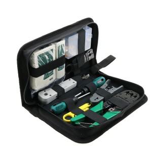RAM 컴퓨터 네트워크 수리 도구 키트, LAN 케이블 테스터, 와이어 커터, 스크루드라이버 플라이어, 압착 유