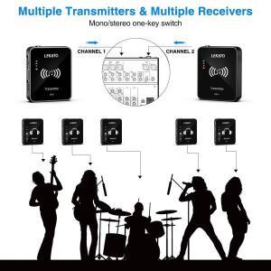 간섭 없는 IEM 솔루션 Lekato M-Vave WP-10 2.4G 시스템 - 인원이 많은 공연을 위한 듀얼 모드 스테레오/모