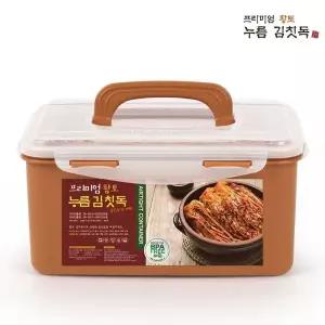 프리미엄 황토 김치통 2.7L ~ 12L 황토김치통 황토누름독 (W4F4E60)