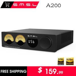 SMSL A200 하이파이 파워 앰프 블루투스 5.0 Hi-Res 70W*2 HDMI ARC 베이스 트레블 조절 가능 팝 사운드 컨