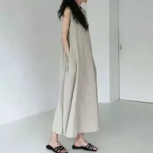 [하프클럽/]여성 A라인 민소매 나시 롱원피스 여름 롱드레스 4색