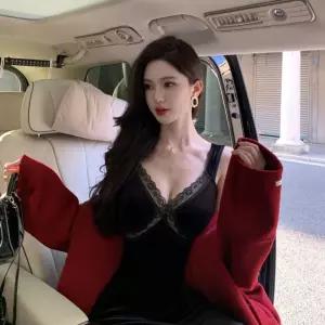 여사친 원피스 롱 럭셔리 나시 러블리 드레스 레이스 러블리한 봄가을 인기3