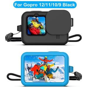 고프로 전용 충전기 Gopro Hero 11 10 9 용 Go 12 검정색 소프트 실리콘 케이스 보호용 풀 커버 쉘 카메라