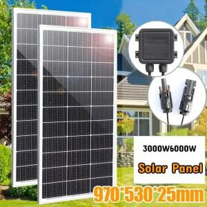 6000W 태양광 패널 키트 12V/24V/48V 단결정 PV 모듈  고효율  가정용 RV 보트 배터리 충전용 오프 그리드.