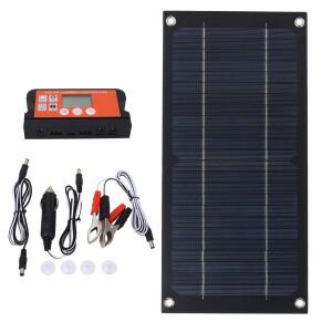 600W 태양광 패널 휴대용 키트 단결정 실리콘 100A 충전 컨트롤러 자동차 선박 도구