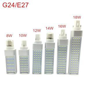 G24/E27 LED 전구 8W 10W 12W 14W 16W E27 옥수수 램프 라이트 스포트라이트 180 학위 AC85-265V 수평 플러