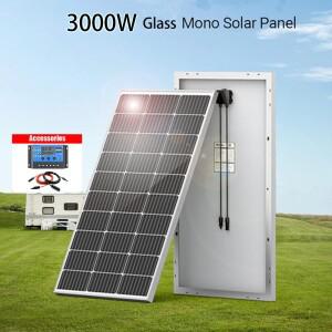 3000W 12V 가정 및 오프그리드용 태양광 패널 키트 - RV  캠핑  오두막  선박용 고효율 모듈