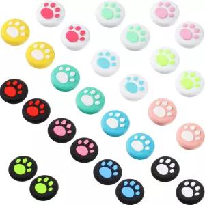 Sumind 28피스 고양이 엄지 그립 캡 교체용 조이스틱 실리콘 아날로그 스틱 커버 PS5 Xbox 360 One