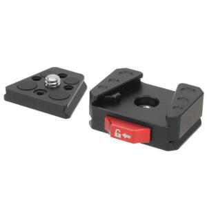 미니 V 마운트 퀵 릴리스 플레이트 1/4in 나사 잠금 모니터 38mm 삼각대 헤드 LED 라이트 필드 용 고정 브