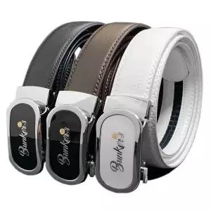 라운딩 벙커스볼 가죽벨트 / 남자 남성 골프 버클 남성골프벨트 남성허리띠 (W8F2924)