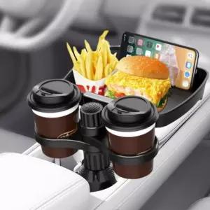 라온파인 멀티 차량 트레이 컵홀더 테이블 3in1 선반 차량용트레이 (WD129D6)