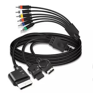 XMSJSIY PS2 구성 요소 RCA AV HDTV 케이블 Xbox 360 / WiI YPbPr 오디오 비디오 어댑터 컨버터를 EDTV 3에