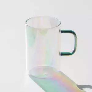 컬러핸들 오로라 내열 유리컵 500ml 2color 홈카페 업소 손잡이 (WBB405A)