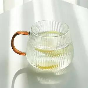 커피브라운 컬러 핸들 내열유리컵 400ml 항아리 귀여운 특이한 레트로 (WBCCFF9)