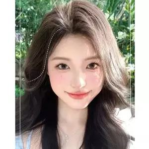 자연스러운 간편착용 윗머리가르마 볼륨피스 부분가발 (HSJ-WFABD32)