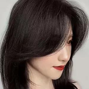 C컬 옆머리 똑딱이 부분가발 5p 블랙 헤어피스 (HSJ-WC3E73D)