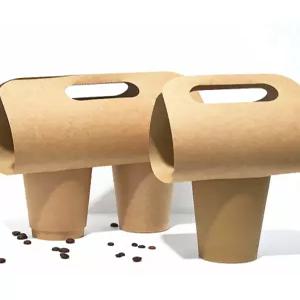 크래프트 홀더 카페 음료 판지 테이크아웃컵 컵캐리어 포장 슬리브