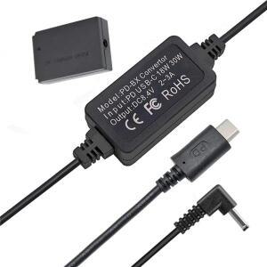 PD USB-C 컨버터 + DR E12 DC 커플러 LP-E12 더미 배터리, 캐논 EOS M2 M50 마크 M100, 키스 M ACK-E12
