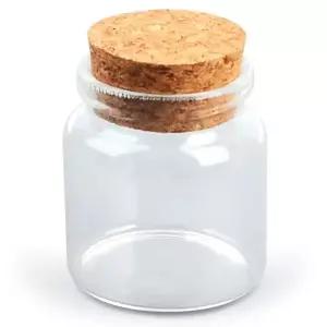 고품질 코르크 마개 유리병 47x50mm 50ml 원형 수납 보관병 (WD6F36B)