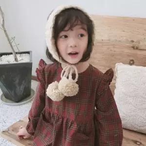[하프클럽/]BS 가로 니트 방울 귀도리/겨울/귀마개
