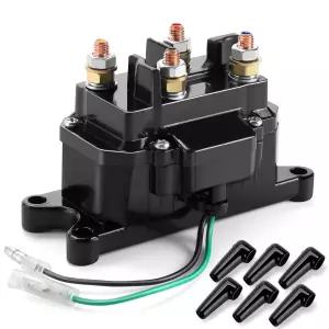 12V 250A 웰메이드 윈치 솔레노이드 릴레이 접촉기 엄지 트럭은 6개의 보호 캡이 있는 ATV UTV