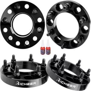 타코마 4러너 툰드라 포춘터 벤투리 GX470 리치어 1인치 6x5.5 허브 중심 휠 스페이서 12x1.5 스터드 및