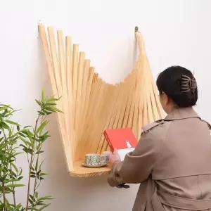 벽접이식 책상 탁자 디자인 원목 곡선 카페 주방 선반 공간활용 식탁 벽