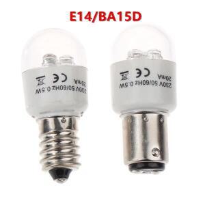 가정용 재봉틀 LED 전구 조명, BA15D/E14 0.5W AC 190-250W 램프, 1 개