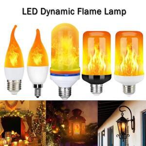 LED E27 불꽃 전구 화재 E14 램프 옥수수 4 모드 파티 조명 동적 효과 85v-265v 홈