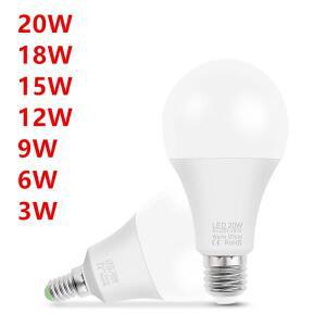 1개/몫 E14 E27 AC 220V LED 전구 빛 스포트 라이트 테이블 램프 9W 12W 15W 18W 20W