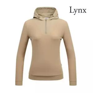 링스 여성 우븐배색 하프집 후드티셔츠(L21E1TR252_BR) 990981