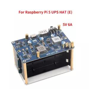 21700-Li-배터리용(포함되지 않음) Raspberry Pi 5 UPS HAT(E) 4포트 5V 6A 무정전 전원 공급 장치
