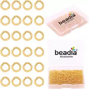 주얼리 제작 결과를 위한 BEADIA 18K 금도금 점프 링 3mm 1200개