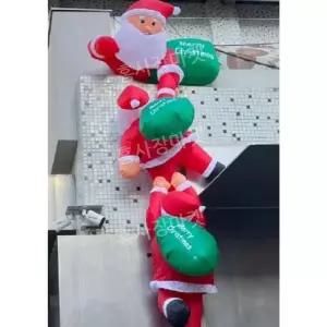 산타풍선 대형 매달린산타클로스 인형 벽타는산타 전구