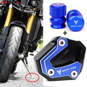 Yamaha MT-10 FZ10 2016- 2023 2024 MT10 SP 바이크 오토바이 액세서리 CNC 타이어 밸브 캡 킥 스탠드 사이