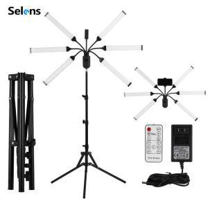 Selens 2/4/6 Arms LED 튜브 라이트 라이브 스트림 카메라 Selfile Light Bi-color Dimmable With Phone 삼