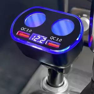 차량 시거잭 QC3.0 고속 멀티 충전기 4포트 12V 24V 겸용 스마트 USB 어댑터