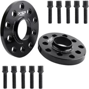 M14x1.5 러그 볼트가 장착된 KSP 15mm 5x100 휠 스페이서 아우디 A3 A4 A6 A8 S8 TT 2pcs 5x112 허브센트릭